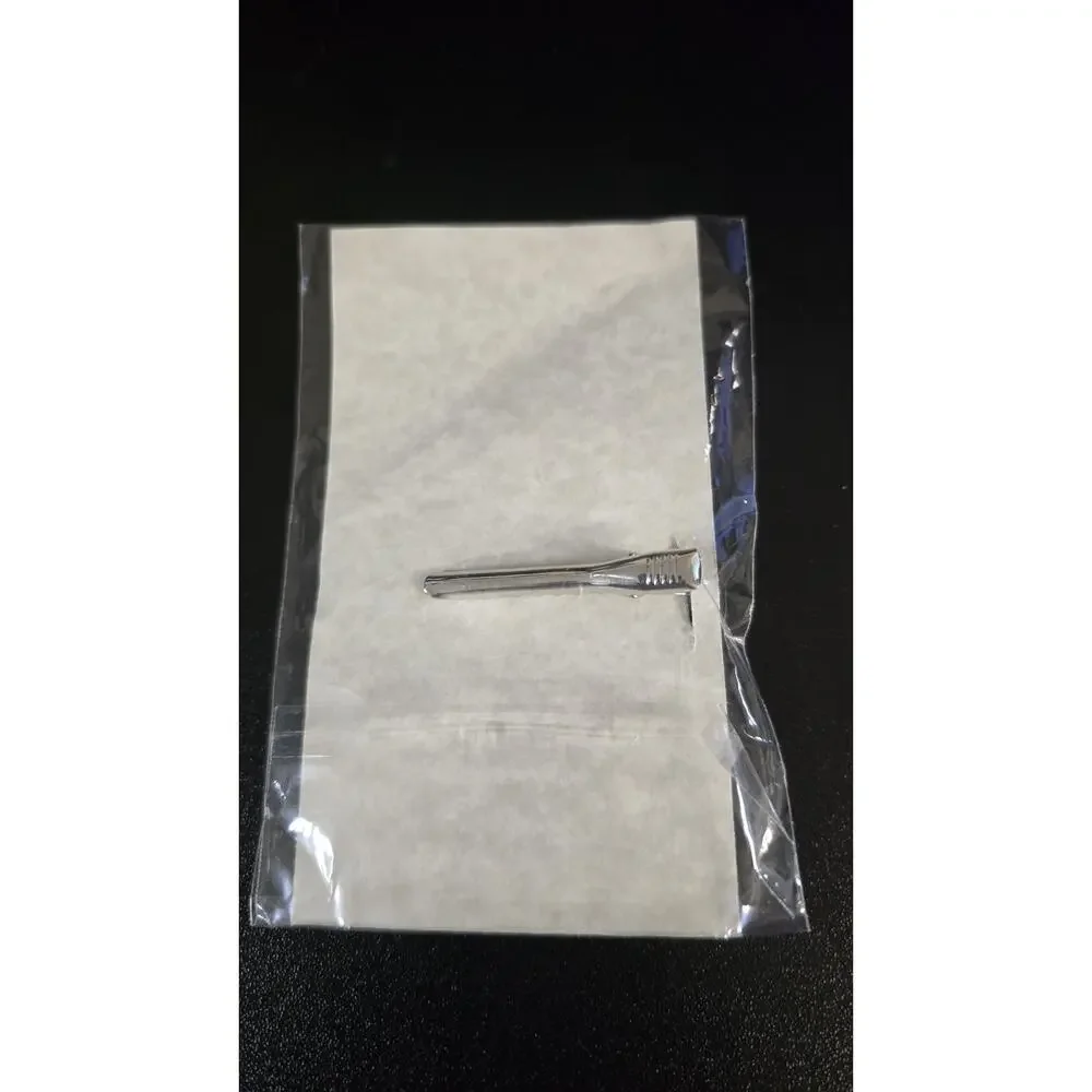 Fine and Dandy Silver Tone Tennis Racket Tie Bar Clip Sports Theme Mens